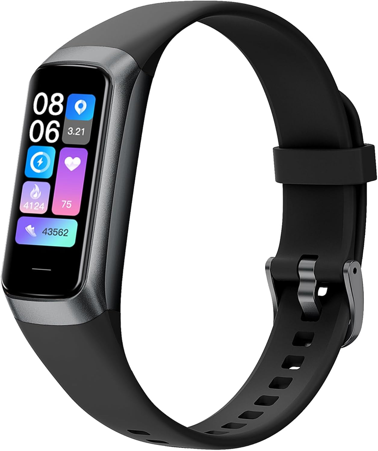 Keep Health Fitness Trackers for Women Men Amoled Step Counter for Android&Ios Alarm Stopwatch Fitness Tracker with Heart Rate Blood Pressure Monitor Calories Burned IP68 Waterproof Step Tracker Watch